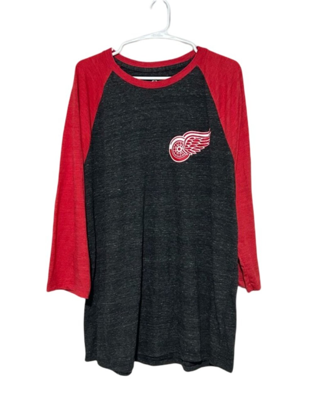 NHL Detroit Red Wings 3/4 Sleeve Tee Shirt Size XL